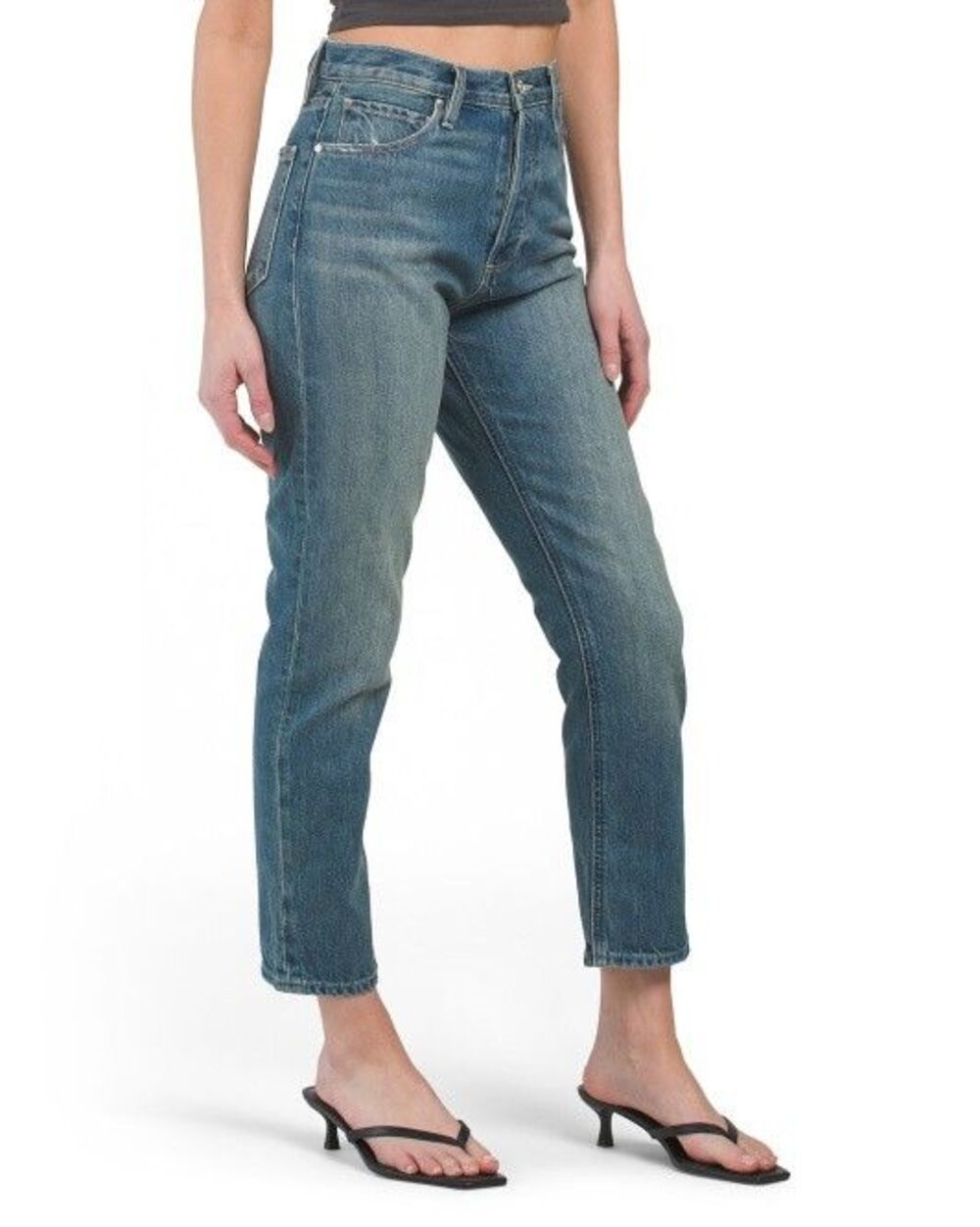 PAIGE womens Billy Crop Covered Button Fly Jeans size 25 The Roxy 27" inseam - Picture 4 of 13